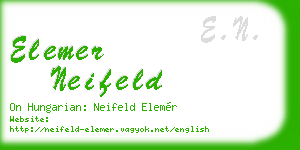 elemer neifeld business card