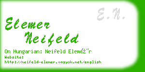elemer neifeld business card